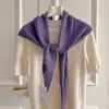 Bufanda Triangular de Punto Beige con Calados para Mujer, Chal, Chaleco, Bufanda para el Cuello, Falda de Alta Gama, Bufanda para la Cintura, Bufanda Cinturón