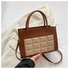 Bolsos transfronterizos, primavera 2024, nuevo estilo, elegante bolso a cuadros, bolso de mujer, bolso de hombro diagonal de alta textura.