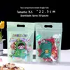 Saco Crocante Autoportante de Floco de Neve Desenho Animado Lanches Bolsa Autovedante Portátil Biscoito Bolacha Saco com Zíper Embalagem para Assar Nougat