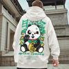 American street hip hop cartoon sweater masculino com capuz forrado de lã solto pullover casaco estilo europeu e americano roupas de cima