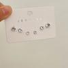 Pendientes pequeños y exquisitos de seis piezas con aguja de plata 925, diseño de nicho moderno y único de 2024 para mujer.