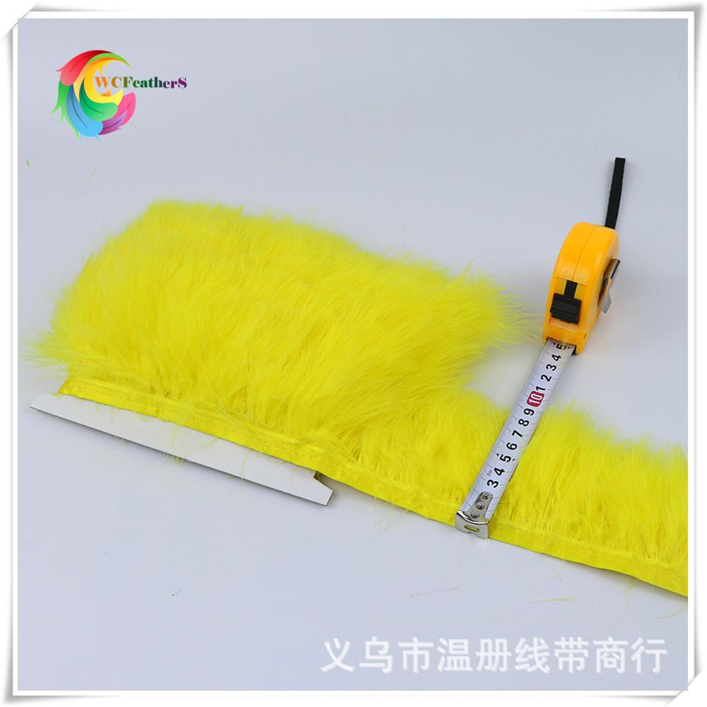 7 yellow marabou trimming 6