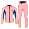 En Stock Traje de Baño Infantil de 2.5 mm Traje de Baño de Dos Piezas para Niños Cálido de Manga Larga Protección Solar para Surfear Snorkel Conjunto de Ropa de Baño