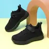 Nuevos zapatos deportivos transfronterizos para niños, zapatillas de correr transpirables de tejido fly-knit para niños mayores, zapatos planos casuales ligeros para niños y niñas