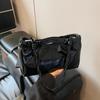 Bolsa de Mão com Cordão 2026 Nova, Bolsa de Ombro Simples e Estilosa de PU Cor Sólida para o Dia a Dia, Bolsa de Axila Feminina