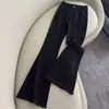 Jeans Acampanados Azules Nostálgicos con Dobladillo Deshilachado para Mujer 2026 Primavera/Otoño Tendencia Versátil Nuevos de Tiro Alto Adelgazantes Elásticos Acampanados