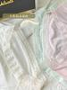 Ropa interior de seda de hielo de estilo japonés de cintura media para mujer, calzoncillos simples, transpirables y sin costuras, con borde de encaje, pantalones cómodos para niña