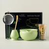 Cuenco de cerámica para matcha, juego de té matcha de estilo japonés, cepillo de bambú para matcha, accesorios para la ceremonia del té de la dinastía Song Baiben Li