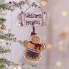 Atacado comércio exterior decorações de Natal acessórios letras em inglês Homem de Gengibre boneco de neve Sino pingente de árvore de Natal acessórios