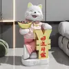 Decoración de Entrada Gato de la Suerte Regalo para Amigos, Regalo de Inauguración, Adorno para Generar Dinero para Recepción de Empresa, Decoración Gato de la Fortuna