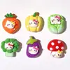 Presilha de Cabelo Fofa de Gato KT Simulado com Vegetais Desenho Animado Doce Menina Presilha para Franja Lateral Presilhas Bico de Pato Acessórios de Grampo