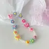 Corrente de celular com pingente de borboleta e flor em miçangas, cor dopamina, DIY ccd chain pendant de Yiwu