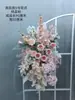 Flor de Casamento Criativa Flor Rosa de Casamento Fileira de Flores Arranjo de Flores de Chão Salão de Casamento Decoração de Arte Floral Pronta