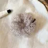 Elástico de Cabelo Versátil de Organza Fofa para Passeios de Verão Anel de Intestino Pequeno com Estampa de Leopardo e Bolinhas Off-White de Alta Elasticidade para Mulheres