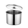 Suministro directo de fábrica olla para condimentos de acero inoxidable no magnético olla para condimentos engrosada engrosada engrosada con tapa olla para condimentos cilindro de aceite Tazón para huevos