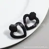 Pendientes de Corazón Pintados con Spray para el Día de San Valentín Transfronterizos, Pendientes Acrílicos de Moda Coloridos Estilo Coreano para Mujer