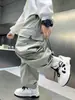 Pantalones Cargo Casuales de Moda Otoño 2025 para Niños, Pantalones Largos Versátiles Holgados Tendencia