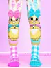 Calcetines Infantiles Transfronterizos 200N para Hielo y Nieve Calcetines de Pantorrilla de Princesa de Dibujos Animados Calcetines 3D para Niños Rodilla Transpirables