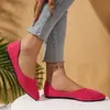 Zapatos Planos Bajos de Gamuza Multicolores con Punta Aguda para Mujer, Talla Grande, Exportación, Para el Trabajo Diario, Suela Suave, Mocasines Versátiles sin Cordones
