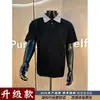 Cleanfit Estilo Americano Manga Curta Masculino Verão 2026 Gola Lapela Patchwork Solto Camiseta Polo Pesada Top Manga Meia
