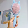 Pente de Massagem com Bolsa de Ar e Orelhas de Coelho Fofas para Meninas Massageia o Couro Cabeludo Cabelo Fofo Pente com Almofada de Ar Pente Portátil