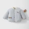 Chaqueta de algodón acolchada para bebé, engrosada con acolchado extra, abrigo cálido para niños, 120 g, abrigo de otoño/invierno para bebés y niños pequeños para niños