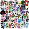 60 pegatinas de graffiti de animales de hospital de juegos de terror de dibujos animados para decorar botellas de agua, cascos, teléfonos, patinetas, calcomanías impermeables