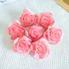 Jabón Rosa Degradado Azul Hielo Triturado de Cinco Capas Cabeza de Flor del Día de San Valentín Floristería al por Mayor Fabricación de Ramos Regalo DIY Paquete de Caja