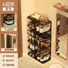 Puerta de Entrada de Casa de Alquiler Zapatero Estilo Estrecho Ahorrador de Espacio Hogar Multicapa Simple Estante Organizador de Almacenamiento de Zapatos