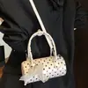 Bolso de Mano de Lunares Versátil de Moda 2025 para Mujer, Bolso Cilindro de Hombro Exquisito y Moderno, Bolso Cruzado para Viajes