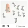 Nova Arte de Unhas Tendência Borboleta Acessórios Dourados Luxo Leve Tridimensional Versátil Laço Metal Folha de Ouro Decoração de Unhas