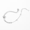 Pulsera de plata de ley S925 ligera de lujo con microdiamantes y flores pequeñas para mujer, con costuras frescas de verano, diseño geométrico, joyería de mano abierta