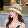Sombrero de Cubeta Pequeño que Muestra la Cara a la Moda de Estilo Coreano 2024 Nuevo Estilo Celebridad de Internet Combinable Viaje al Aire Libre Sombrero Tejido para el Sol Sombrero Protector Solar para Mujer