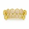 Moda Europeia Americana Personalidade Tendência Hip Hop Totalmente Cravejado de Diamantes Natal Dentes de Ouro para Homens Presas Dentes de Vampiro