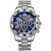 Nuevo Reloj para Hombre de Acero con Esfera Grande Transfronterizo Comercio Exterior Tres Ojos Atmosférico Nuevo Desarrollo Aleación de Acero Hombres Stock Disponible