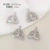 Cor Dourada com Revestimento de Cobre Conserva a Cor Palácio Clássico Tridimensional de Fontes de Desejos Acessórios Retrô Incrustados com Zircônio Pingente de Joia Artesanal DIY