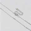 Collar europeo de cadena de cruz calandrada de plata esterlina S925 de cuerpo completo, cadena O de 40 cm + cadena ajustable de 5 cm, cadena de 10 palabras