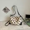 Estilo Coreano 2026 Verano Nuevo Bolso de Mano de Lunares Estilo Ins Nicho Bolso de Hombro Simple para Viaje Bolso de Axila para Mujer