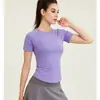 Ropa deportiva para mujer, agradable para la piel, de secado rápido, con cuello redondo y mangas raglán, para correr, ajustada, popular en Internet.