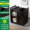 Nueva Mesa de Té Móvil Mesa de Té Doméstica de Madera Maciza Tetera Integrada Juego de Té Gabinete de Té Bandeja de Té de Oficina Té Kung Fu