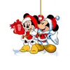 Nuevo adorno colgante de coche de Navidad lindo de dibujos animados transfronterizo, colgante para árbol de Navidad, pieza colgante de decoración para el hogar de acrílico