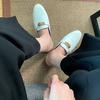 Mules de Couro Genuíno, Meias Pantufas Fechadas de Pele de Ovelha para Mulheres, Sandálias Baixas Sem Salto, Sapatos de Calçar Fácil, Novo Modelo Primavera 2026