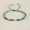 Pulsera de Ágata Acuática Verde para Mujer, Diseño de Nicho Ins de Cristal de Verano, Cuenta de Transferencia para Mejor Amiga, Suerte Tejida a Mano