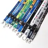 Cordón de Identificación de Poliéster Personalizado con Impresión por Transferencia Térmica, Portatarjetas, Cordón Multifuncional Retráctil de Fácil Extracción con Correa de Mosquetón