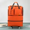 Bolsa de Viaje Popular Transfronteriza, Bolsa de Viaje Plegable de Gran Capacidad, Bolsa de Equipaje con Ruedas Universales, Bolsa de Almacenamiento con Logo Personalizable