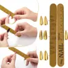 Lima de Uñas con Escala, Lavable, Lima de Madera Duradera para Dar Forma y Pulir Uñas, Tira de Lijado de Doble Cara, Herramienta para Uñas