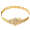 Bata Dorada de Estilo Marroquí para Mujer Transfronteriza de Oriente Medio con Cinturón Decorativo Cadena para la Cintura Joyería para Ropa de Festival