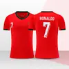 Roupa de Futebol Jaqueta Única Messi Nº 10 Miami Infantil Ronaldo Nº 7 Real Madrid Argentina Camisa de Manga Curta Personalização