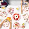 Decorações Populares Transfronteiriças para Festa de Batismo com Tema Morango Suprimentos para Festa de Batismo de Bebê Banners Louças