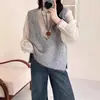 Colete de Tricô Gola V de Mohair Francês Curto Roupa Externa Feminina Outono e Inverno Pulôver Slim Colete Sem Mangas Top